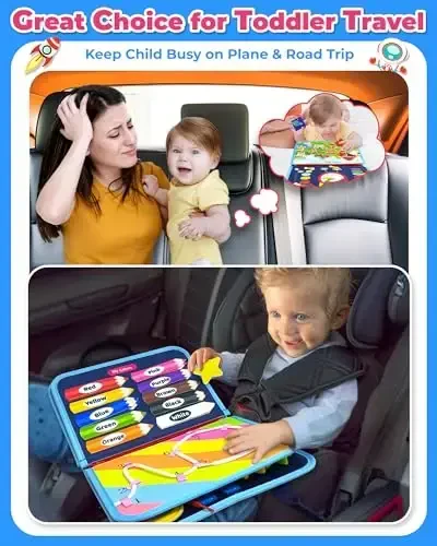 Gojmzo Busy Board Montessori o'yinchoqlari kichkintoy o'g'il bolalar uchun tug'ilgan kun sovg'alari, kichkintoylar uchun band kitob sensorli o'yinchoqlar, o'quvchi kichkintoy sayohat tadbirlari - GOJMZO (1)