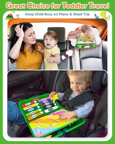 Gojmzo Busy Board Montessori Toys for Toddler Year Old Boy Girl Birthday Gifts, Busy Book Sensory Toys for Toddlers, Learning Educational Toddler Travel Activities - GOJMZO (1)