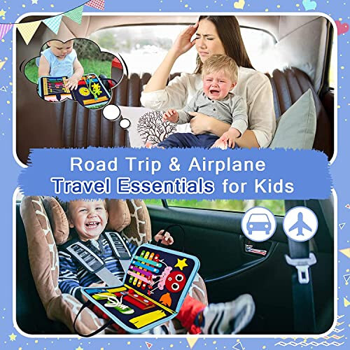 Gojmzo Busy Board Montessori Toys for Toddler Boys & Girls Gifts, Sensory Toys for Toddlers, Educational Travel Preschool Activities Learning Alphabet Count Fine Motor Skills - 3