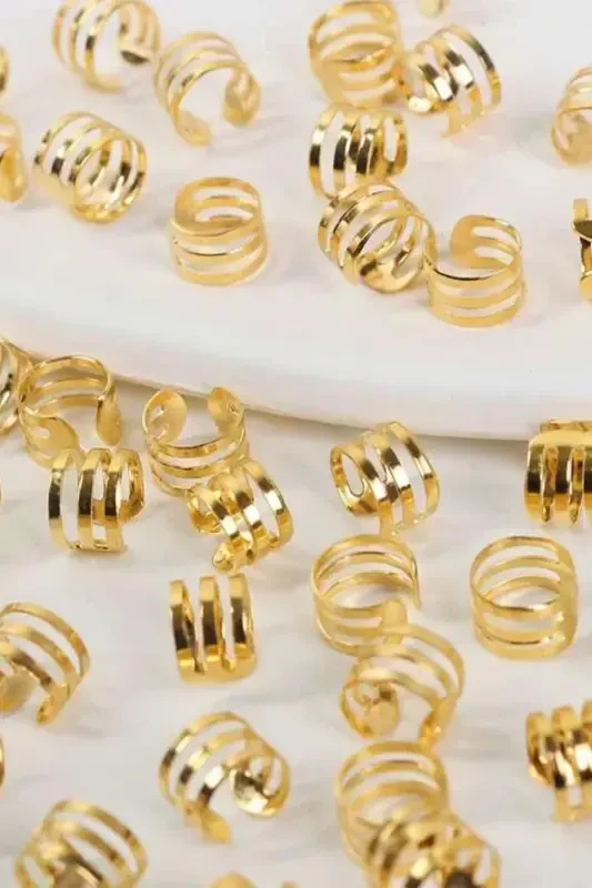 Gold Bohema Hair Clip Set 6 Pieces-Model6 - 2