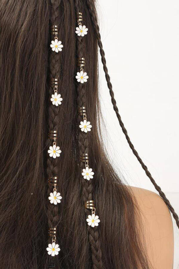 Gold Boho Daisy Hair Clip Set 5 Pieces - 1