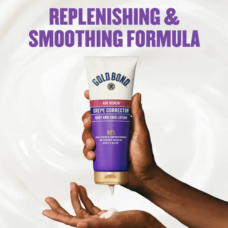 Gold Bond Age Renew Crepe Corrector Tana va yuz uchun loson, tiklovchi va silliqlashtiruvchi formula, quru teri uchun, 8 untsiya - 9