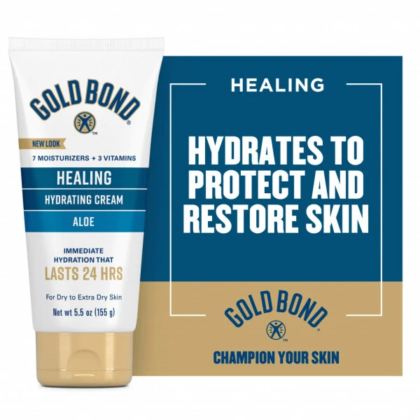 Gold Bond Healing Skin Therapy Body Lotion with aloe 5.5 oz., Non-Greasy & Hypoallergenic - 5