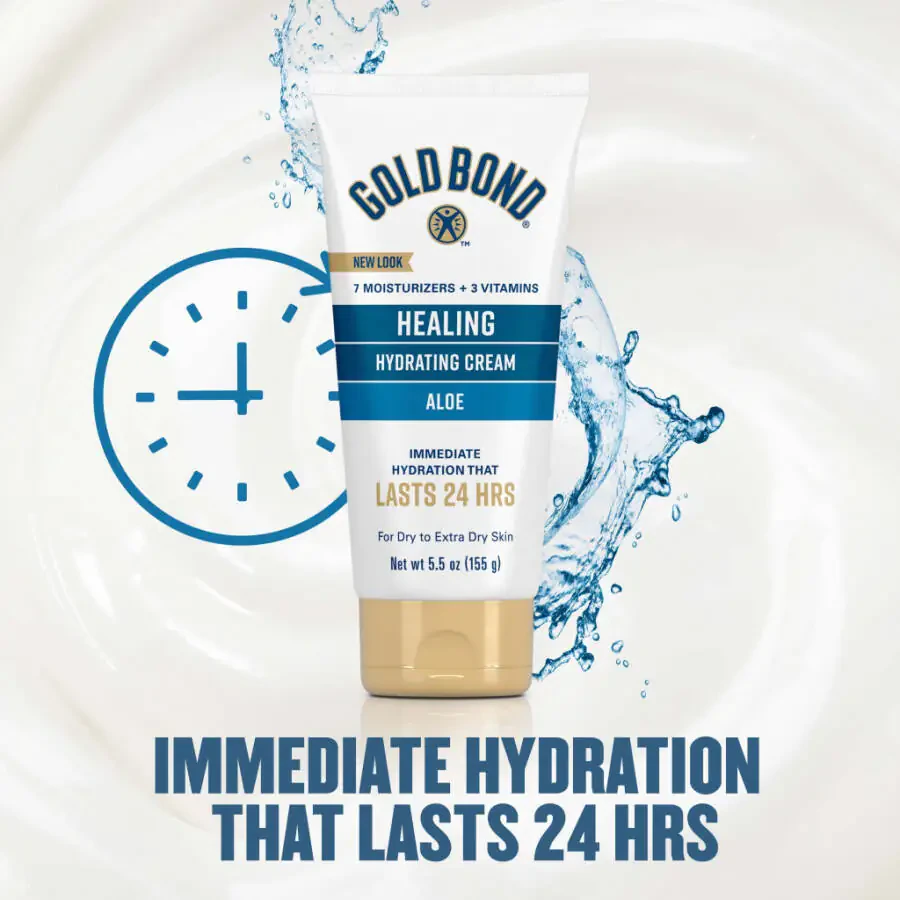 Gold Bond Healing Skin Therapy Body Lotion with aloe 5.5 oz., Non-Greasy & Hypoallergenic - 8