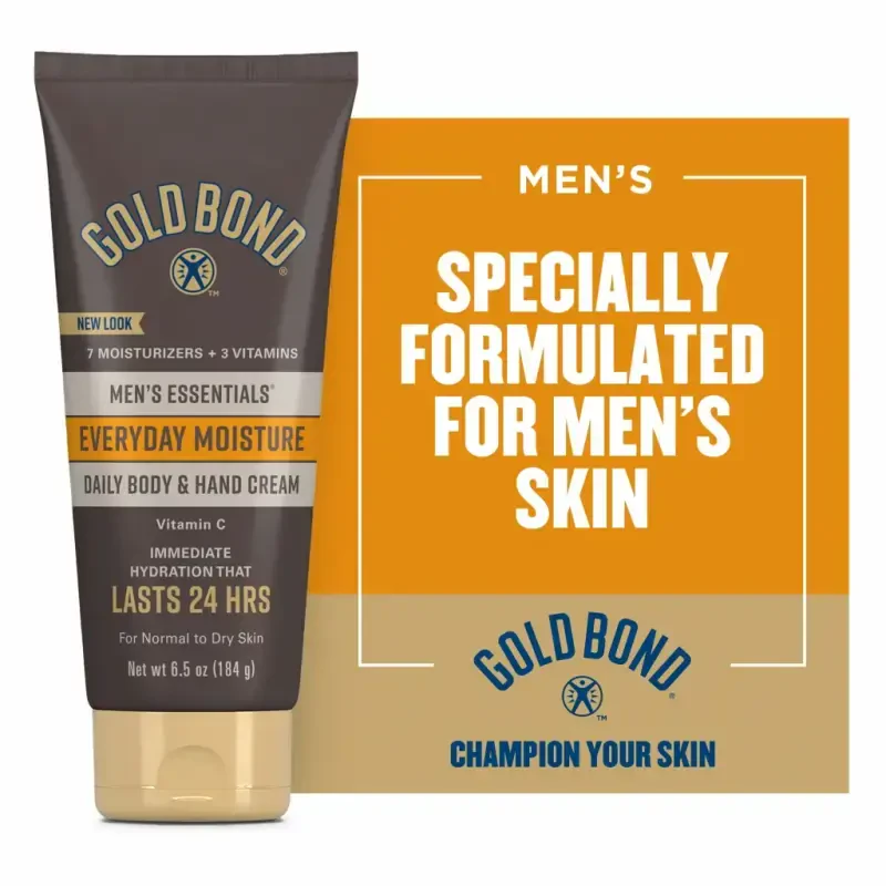 Gold Bond Men's Essentials Everyday Hand and Body Lotion & Cream for Dry Skin 6.5oz - GOLD BOND