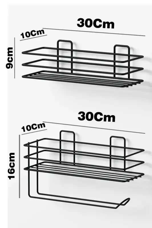 Gold Gold Plated Adhesive Bathroom Shelf 2 Piece Set - 5