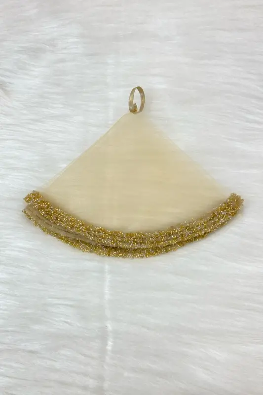 Gold Kelin Kuyov Ro‘molchasi, To‘y Halay Kelinchak Xina Sunnat Ro‘molchasi, Shisha Munchoq va Pul Bosmali-Gold - 4