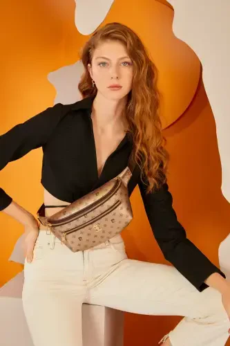 Gold Monogram Women's Belt Bag 05PO22Y1542-Gold Monogram - 1