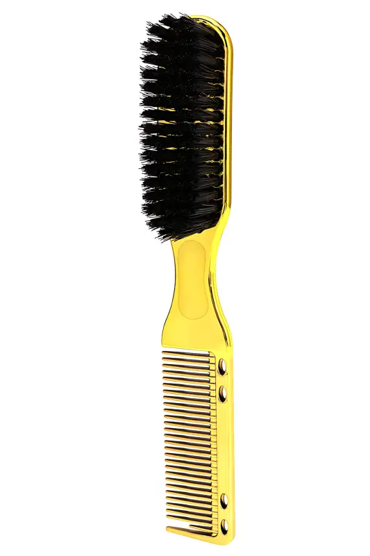 Gold Sakal Bıyık Tarama Fırçası Çift Taraflı Sakal Tarak ve Fırça – Şekillendirici, Anti-Statik-ALTIN - 6