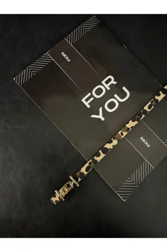 Gold Tokalı Ince Kadın Kemer, Pantolon Kemeri, Gömlek Kemeri, Ceket Kemeri-Leopar - 3