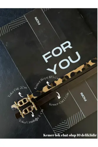 Gold Tokalı İnce Kemer, Pantolon Kemeri, Gömlek Kemeri, Ceket Kemeri-Kahve 