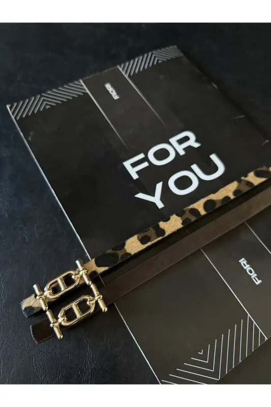 Gold Tokalı İnce Kemer, Pantolon Kemeri, Gömlek Kemeri, Ceket Kemeri-Kahve - 2