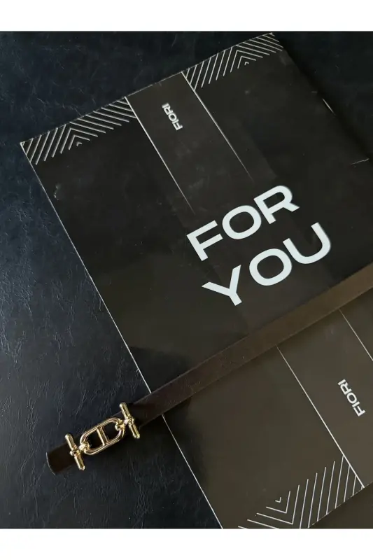 Gold Tokalı İnce Kemer, Pantolon Kemeri, Gömlek Kemeri, Ceket Kemeri-Kahverengi - 3