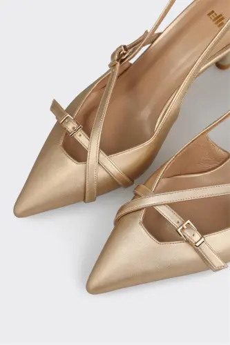 Gold Women's High Heels - 4