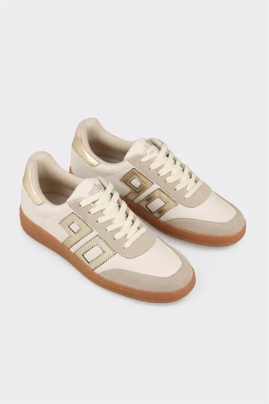Gold Women's Sneaker-Gold - 2