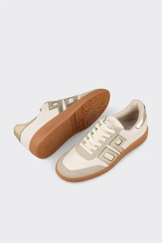 Gold Women's Sneaker-Gold - 3
