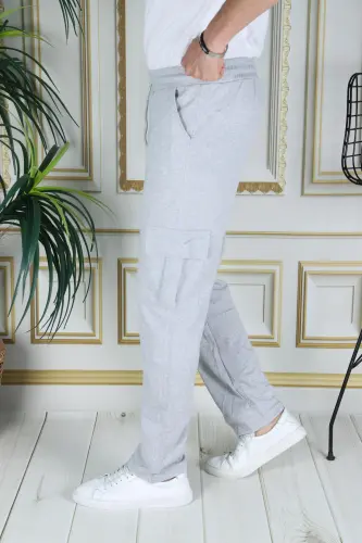Golden Baggy cargo pocket sweatpants-baggygray 
