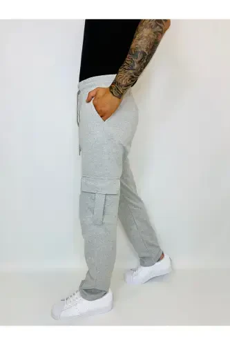Golden Baggy cargo pocket sweatpants-baggygray - GOLDEN TOPTAN (1)