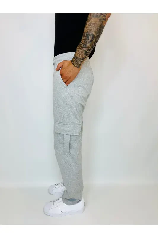Golden Baggy cargo pocket sweatpants-baggygray - 5