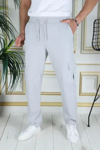 Golden Baggy cargo pocket sweatpants-baggygray - 7