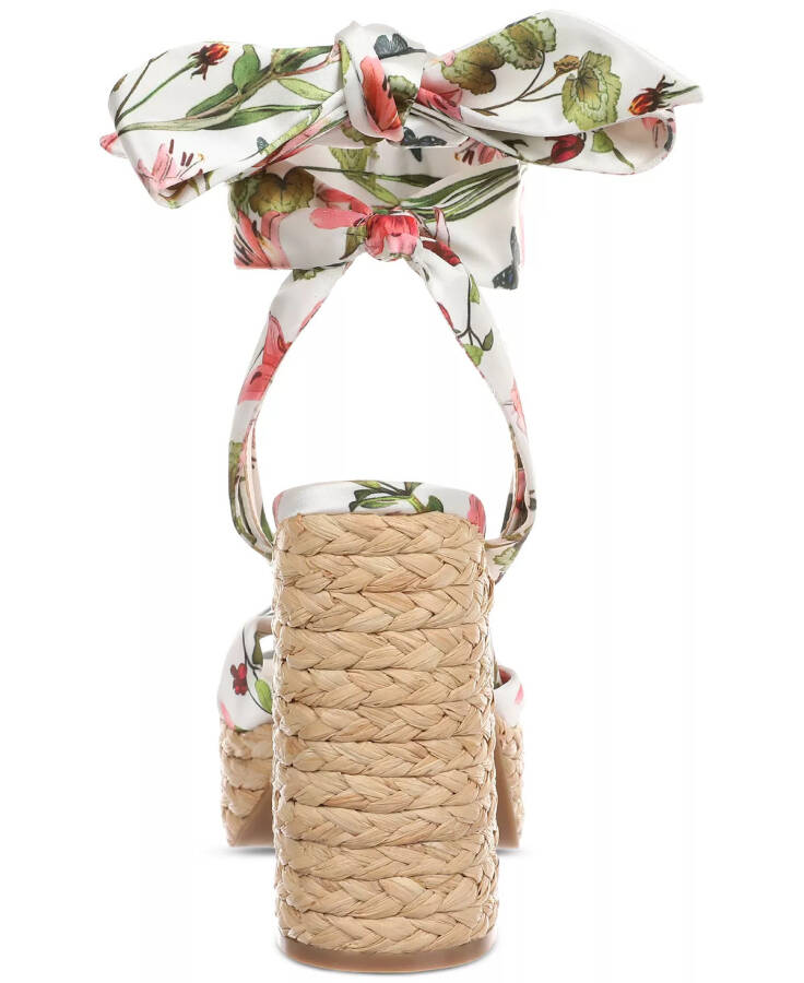 Goldiee Espadrille Platform Dress Sandals, Created for Modazone White Floral - 3