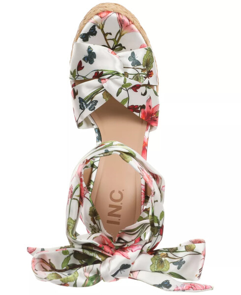 Goldiee Espadrille Platform Dress Sandals, Created for Modazone White Floral - 4