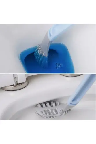 Golf Designed Silicone Bathroom Toilet Bowl Cleaning Brush and Holder Set - 3