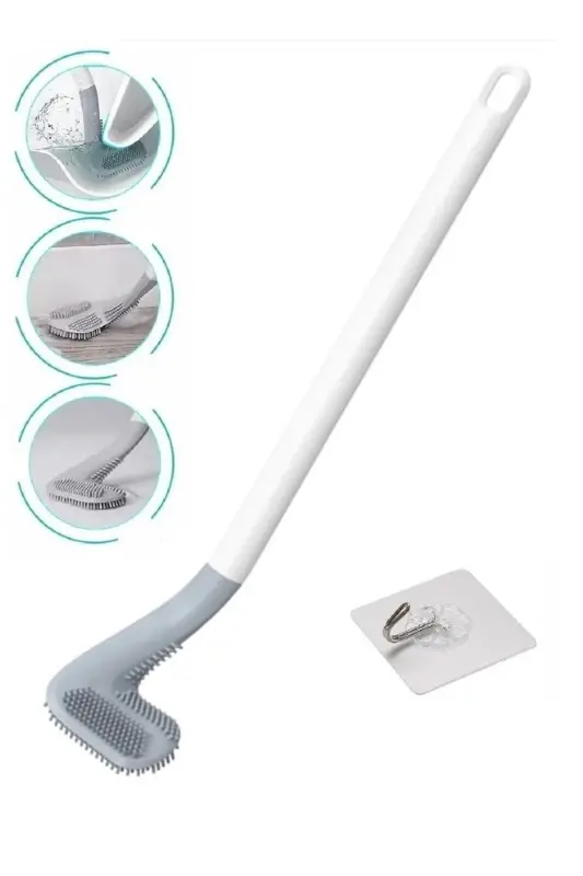Golf Designed Silicone Bathroom Toilet Bowl Cleaning Brush and Holder Set - 5