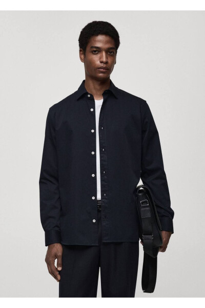 Gömlek ---Lacivert - 1