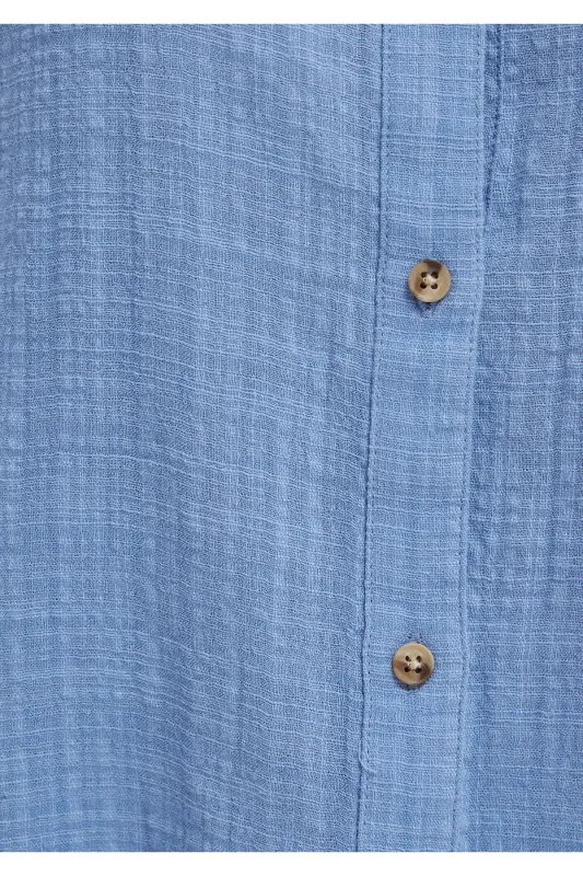 Gömlek Loose Fit / Bol Rahat Kesim 1211114-70853-Mavi - 7