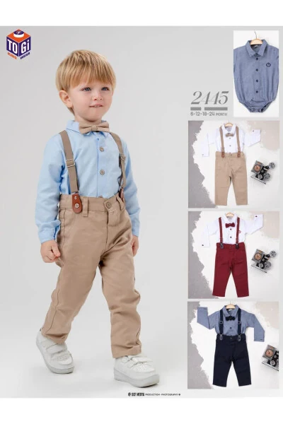 Gömlekli Papyonlu 4'lü Takım-Lacivert - TOGI