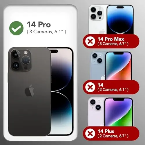 GONEZ Magnetic for iPhone 14 Pro Case, [Compatible with MagSafe] Anti-Scratch Microfiber Lining & Screen Protector, Shockproof Slim Phone Silicone Cover 6.1 inch, Dark Green - 2