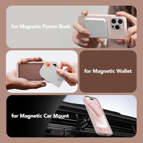 GONEZ for iPhone 14 Pro Case, Compatible with Magsafe, with Screen Protector + Camera Lens Protector, Soft Anti-Scratch Microfiber Lining, Shockproof Liquid Silicone Phone Cover, Pink - 4