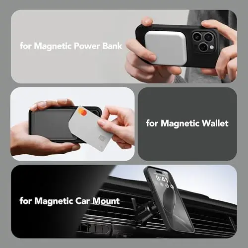 GONEZ for iPhone 14 Pro Max Case Silicone, Compatible with MagSafe, with Screen Protector + Camera Lens Protector, Liquid Silicone Shockproof Protective Phone 14 ProMax Case 6.7