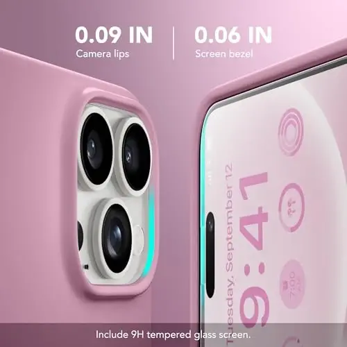 GONEZ for iPhone 14 Pro Max Case Silicone, Compatible with MagSafe, with Screen Protector + Camera Lens Protector, Liquid Silicone Shockproof Protective Phone 14 ProMax Case 6.7