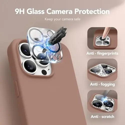 GONEZ for iPhone 14 Pro Max Case Silicone, Compatible with MagSafe, with Screen Protector + Camera Lens Protector, Liquid Silicone Shockproof Protective Phone 14 ProMax Case 6.7