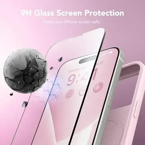 GONEZ for iPhone 14 Pro Max Case Silicone, Compatible with MagSafe, with Screen Protector + Camera Lens Protector, Liquid Silicone Shockproof Protective Phone 14 ProMax Case 6.7