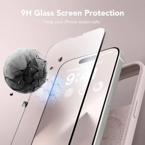 GONEZ Magnetic for iPhone 15 Pro Max Case, Silicone Cover Light Taro | Compatible with MagSafe, Camera Button & Screen Protector, Microfiber Lining, 3 Layers Soft Gel Rubber Shockproof Slim 6.7
