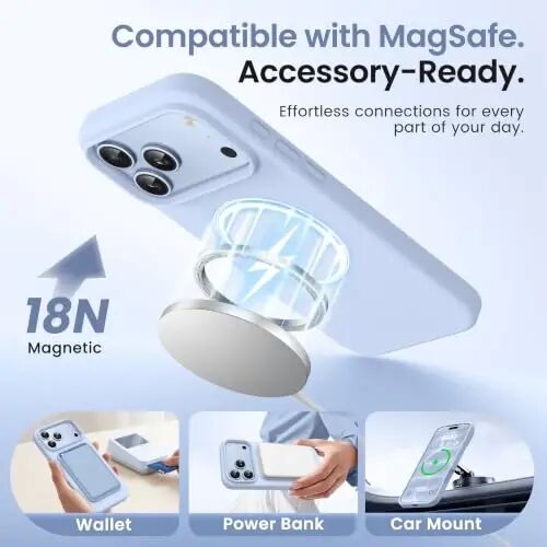 GONEZ for iPhone 18 Pro Case/iPhone 17 Pro Case, Glacier-2 | Fit for MagSafe, Screen Protector, Full Camera Protection, Premium Silicone Cover Shockproof Drop Protection Slim Phone Case - 2