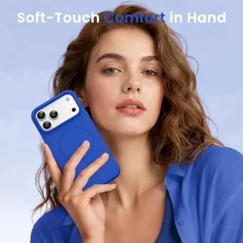 GONEZ for iPhone 18 Pro Case/iPhone 17 Pro Case, Klein Blue | Fit for MagSafe, Screen Protector, Full Camera Protection, Premium Silicone Cover Shockproof Drop Protection Slim Phone Case - 6