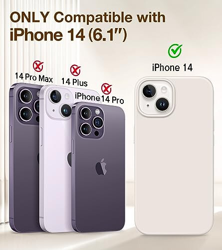 GONEZ iPhone 14 Kılıfı Silikon, 2x Ekran Koruyucu + 2x Kamera Lens Koruyucu, [Yumuşak Çizilmeye Dayanıklı Mikrofiber Astar], Sıvı Silikon Darbeye Dayanıklı Koruyucu Telefon Kılıfı 6.1 - 2