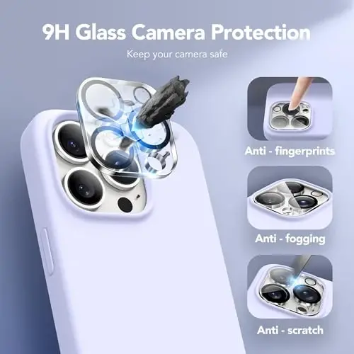 GONEZ iPhone 14 Pro Max Case Silicone uchun, MagSafe bilan mos, ekran himoyachisi + kamera linzalari himoyachisi bilan, suyuq silikon zarbga chidamli himoya telefon 14 ProMax Case 6.7