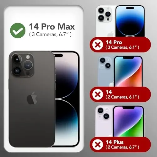 GONEZ iPhone 14 Pro Max Case Silicone uchun, MagSafe bilan mos, ekran himoyachisi + kamera linzalari himoyachisi bilan, suyuq silikon zarbga chidamli himoya telefoni 14 ProMax Case 6.7