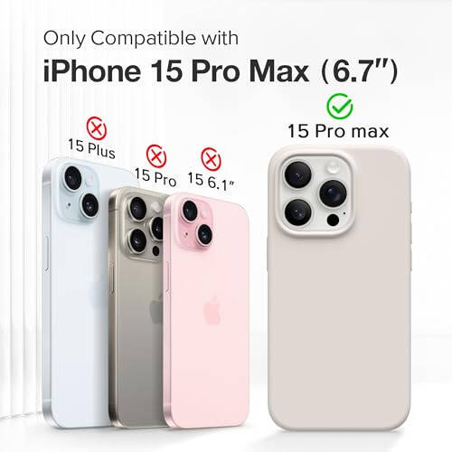 GONEZ iPhone 15 Pro Max Silicone Case - 2