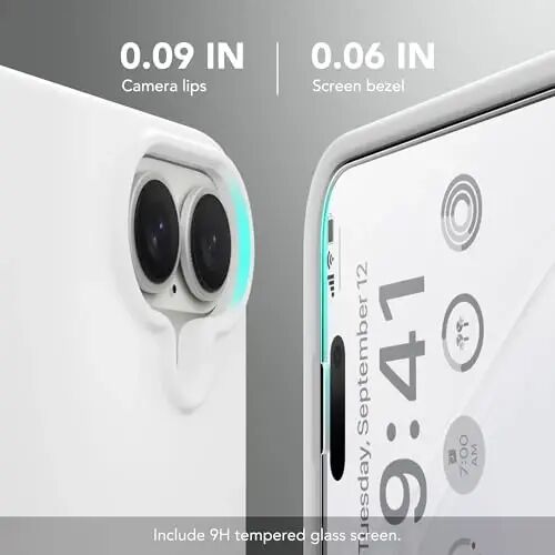 GONEZ iPhone 16 için Manyetik Kılıf, Beyaz Silikon Kapak | MagSafe, Kamera Düğmesi ve Ekran Koruyucu ile Uyumlu, Mikrofiber Astar, 3 Katmanlı Yumuşak Jel Kauçuk Darbeye Dayanıklı İnce 6.1