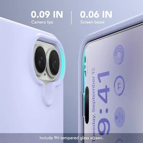 GONEZ iPhone 16 Kılıfı için Manyetik, Silikon Kapak Lila | MagSafe, Kamera Düğmesi ve Ekran Koruyucu ile Uyumlu, Mikrofiber Astar, 3 Katmanlı Yumuşak Jel Kauçuk Darbeye Dayanıklı İnce 6.1