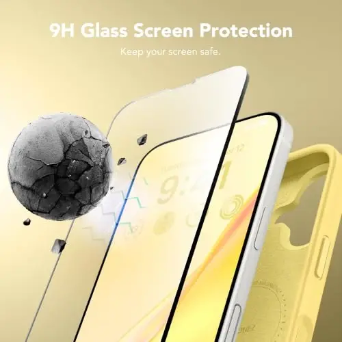 GONEZ iPhone 17 Kılıf için Manyetik, [MagSafe ile Uyumlu] Çizilmez Mikrofiber Astar ve Ekran Koruyucu, Silikon Kamera Kontrolü, Darbeye Dayanıklı İnce Telefon Kılıfı 6.3 inç, Krem Sarı - 3