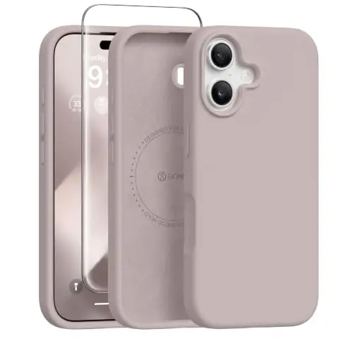 GONEZ iPhone 17 Kılıfı için Mıknatıslı, Silikon Kapak Açık Taro | MagSafe, Kamera Düğmesi ve Ekran Koruyucu ile Uyumlu, Mikrofiber Astar, 3 Katmanlı Yumuşak Jel Kauçuk Darbeye Dayanıklı İnce 6,3