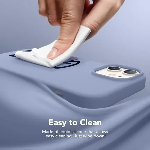 GONEZ Magnetic for iPhone 12 Case / 12 Pro Case, Compatible with MagSafe, [Screen Protector + Camera Lens Protector], Silicone Shockproof Anti-Scratch Protective Phone Case 6.1 inch, Lavender Gray - 4