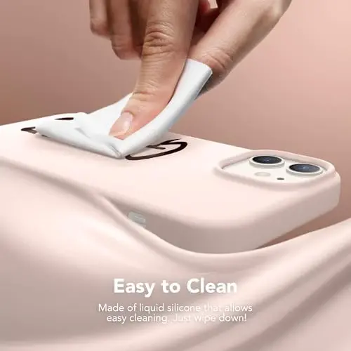 GONEZ Magnetic for iPhone 12 Case / 12 Pro Case, Compatible with MagSafe, [Screen Protector + Camera Lens Protector], Silicone Shockproof Anti-Scratch Protective Phone Case 6.1 inch, Pink - 5